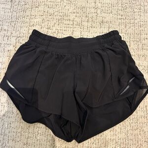 Black Lululemon athletic shorts